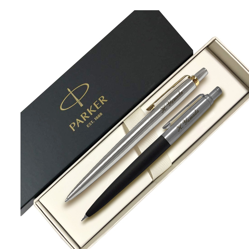 【名入れ込み】 パーカー ジョッター コアライン ボールペン シャープペン 替え芯 ギフトBOXセット ステンレススチールGT & ブラックCT PARKER 【純正 替え芯セット ギフトBOX】