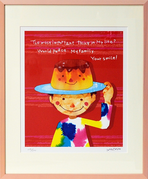 はりたつお 『プリンハット』 額縁サイズ： 四つ切（424×348mm） 大額