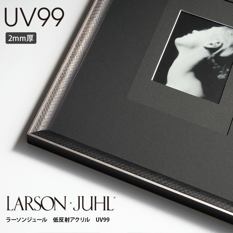 ラーソン・ジュール 低反射アクリル板 UV99（2mm厚）A1（841×594mm）用 UVカット率99％/透明アクリル