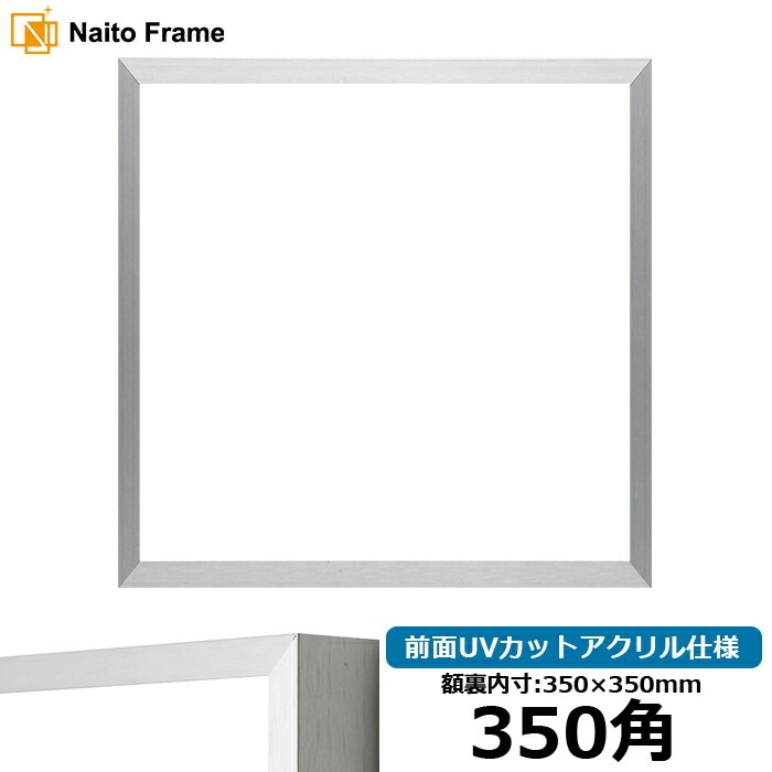 正方形額縁 NS003/シルバー（09-SA117） 350角（350×350mm） 前面UV