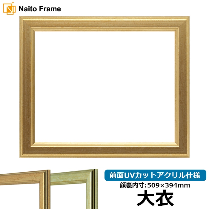 【キズあり品】 デッサン額縁 9564/ゴールド 大衣（509×394mm） 前面UVカットアクリル仕様