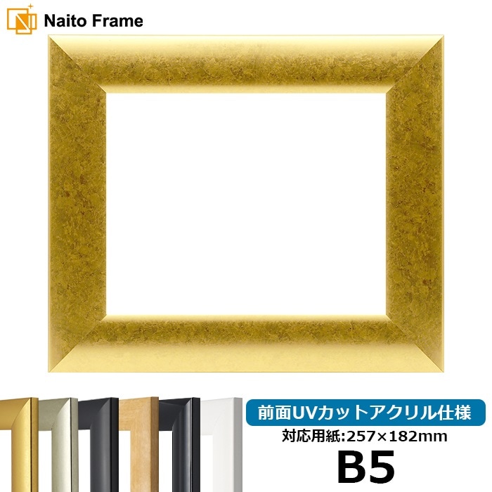 デッサン額縁 8201/アンティークゴールド B5（257×182mm） 前面
