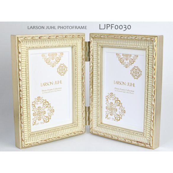 【アウトレット】 ラーソン・ジュール 木製フォトフレーム LJPF0030 2面タイプ L判（127×89mm）/ ハガキ判（152×102mm）兼用 マット付 ※アウトレット品につき注文後のキャンセル・返品交換不可