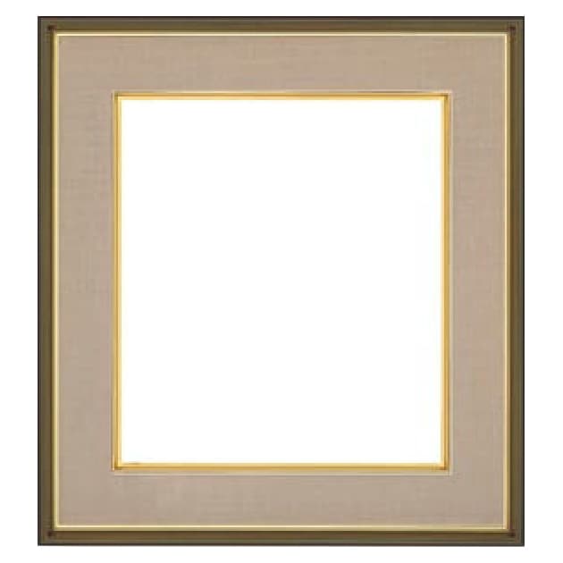【アウトレット】 色紙額 4954 よもぎ/ベージュ 普通色紙サイズ（272×242mm） 前面ガラス仕様 大額 4954-ymg ※アウトレット品につき注文後のキャンセル・返品交換不可