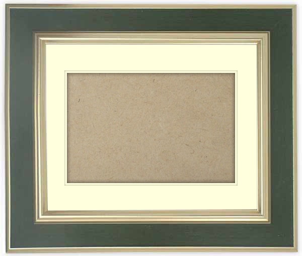 塗装ムラ・キズあり】 シャドーボックス額縁 9583/Sグリーン 八つ切