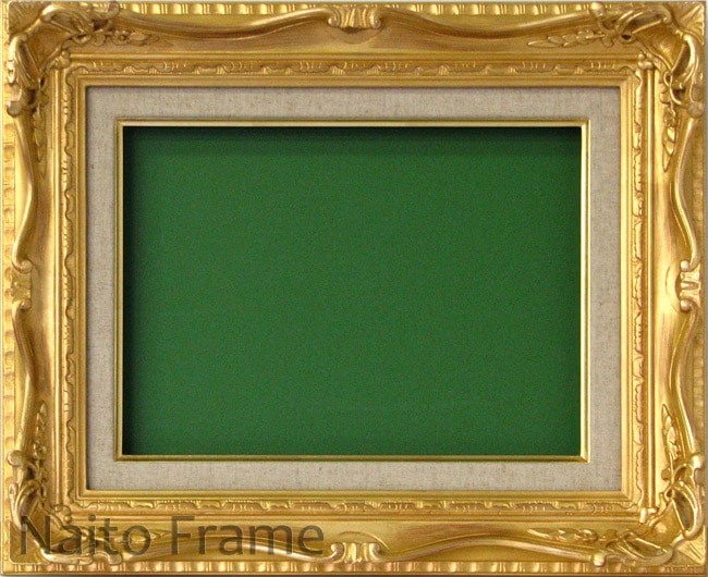 油絵額縁 8203/アンティークゴールド F0号（180×140mm） 前面UVカット