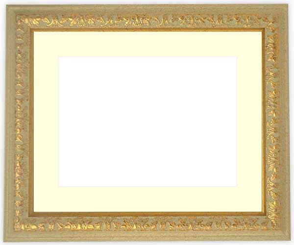 押し花額縁 9569/Gアイボリー 60額（606×455mm） マット付【osbn-C】 ※特殊加工品につき注文後のキャンセル・返品交換不可
