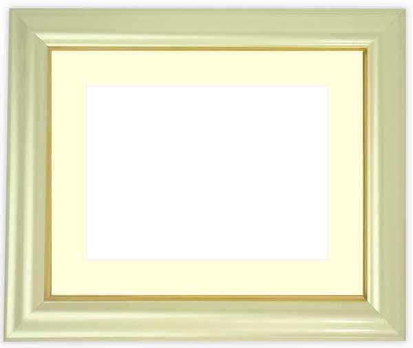 押し花額縁 工芸型/パールクリーム 18額（180×135mm） マット付【osbn-C】 ※特殊加工品につき注文後のキャンセル・返品交換不可