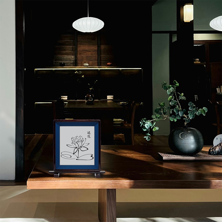 在庫限り】色紙額 朱硯屏 普通色紙サイズ（272×242mm） 前面ガラス仕様