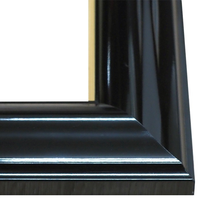 油絵額縁 681/黒 S4号（333×333mm） 前面UVカットアクリル仕様 [dras_26]