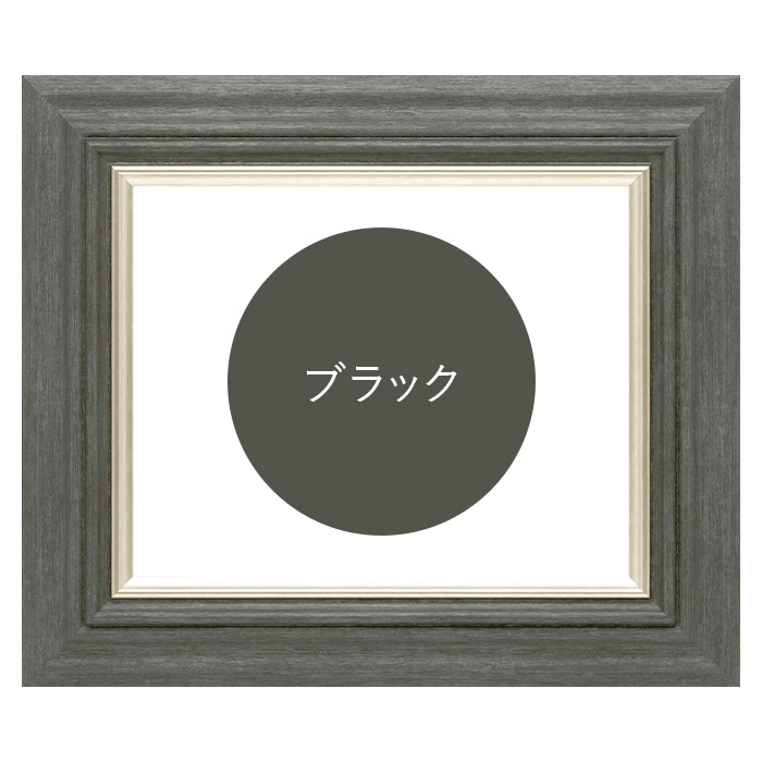 色紙額 8245/ブラック 普通色紙サイズ（272×242mm） 前面UVカット