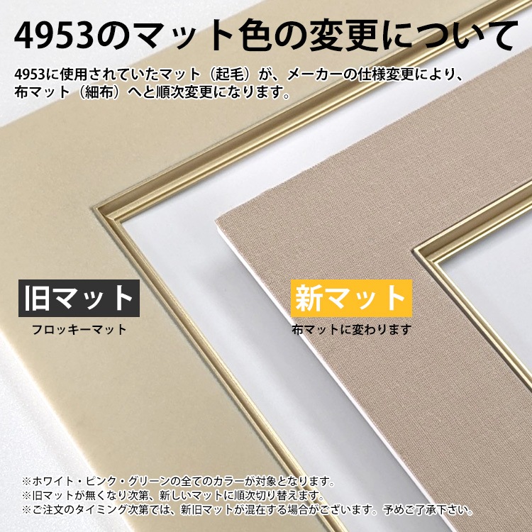 色紙額 4953 普通色紙サイズ(272×242mm)専用 ホワイト/グリーン/ピンク 大額 ※弊社提携の倉庫より出荷商品の為、注文キャンセル・変更不可（ガラス仕様のみ）