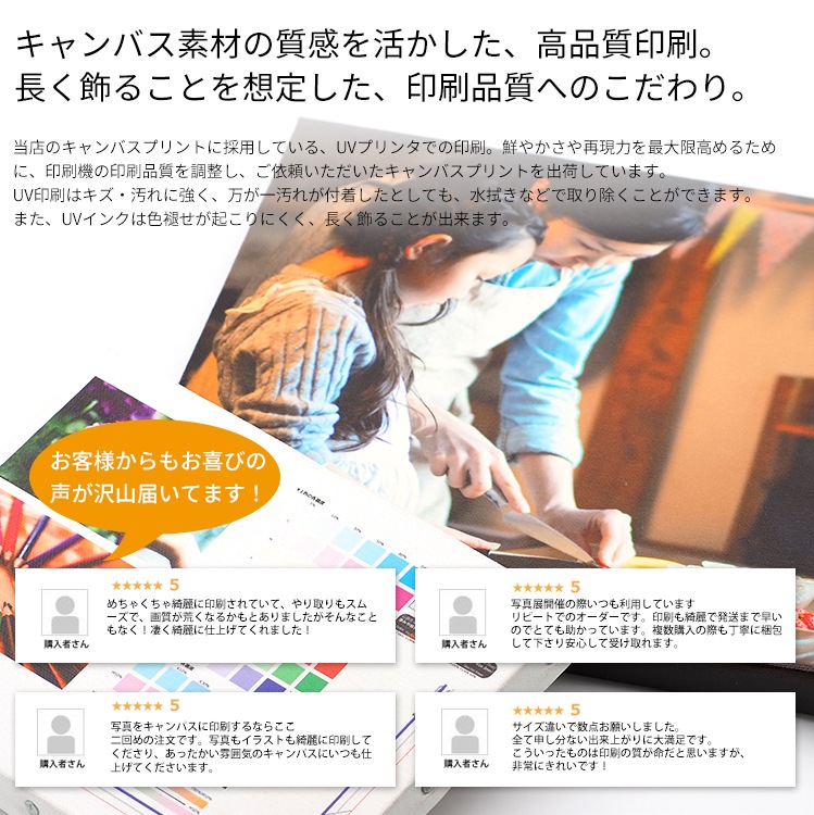 【表面光沢仕上げ】大型サイズキャンバスプリント 長方形・正方形タイプ（長方形サイズ：F30～F50・A1～A0・B1～B0 正方形：S25～S50）オンライン入稿対応 [送料別商品]