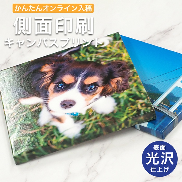 【送料無料】表面光沢仕上げ 側面印刷 キャンバスプリント長方形・正方形タイプ（長方形サイズ：F3/F4/F6/F8/F10/F12/F15/F20/A4/A3/A2/A1/B4/B3/B2 正方形：S3/S4/S6/S8/S10/S12/S15/S20）