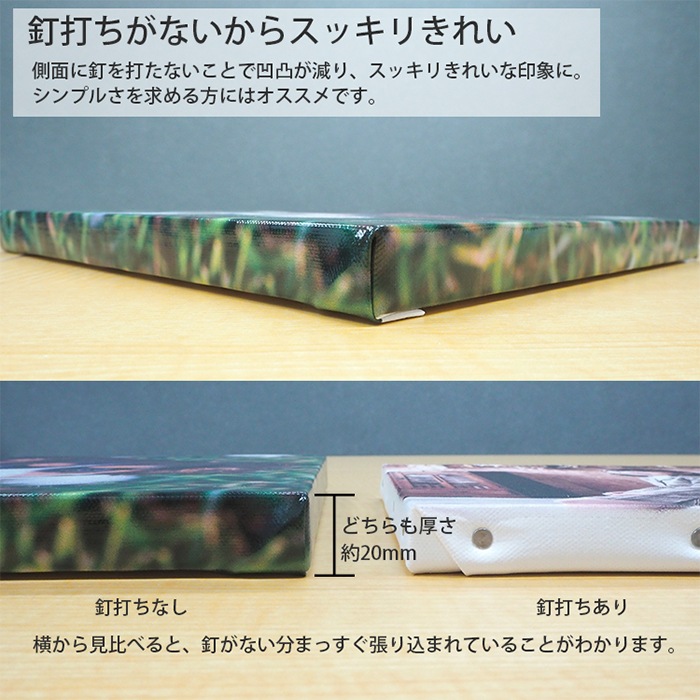 送料無料】表面光沢仕上げ 側面印刷 キャンバスプリント長方形・正方形