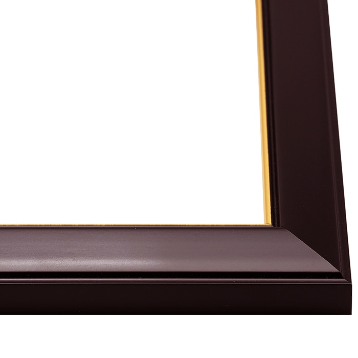 書道額 No.3 書道半紙（333×242mm） ワイン/白 前面UVカットアクリル仕様 ※ベタ布貼り仕様