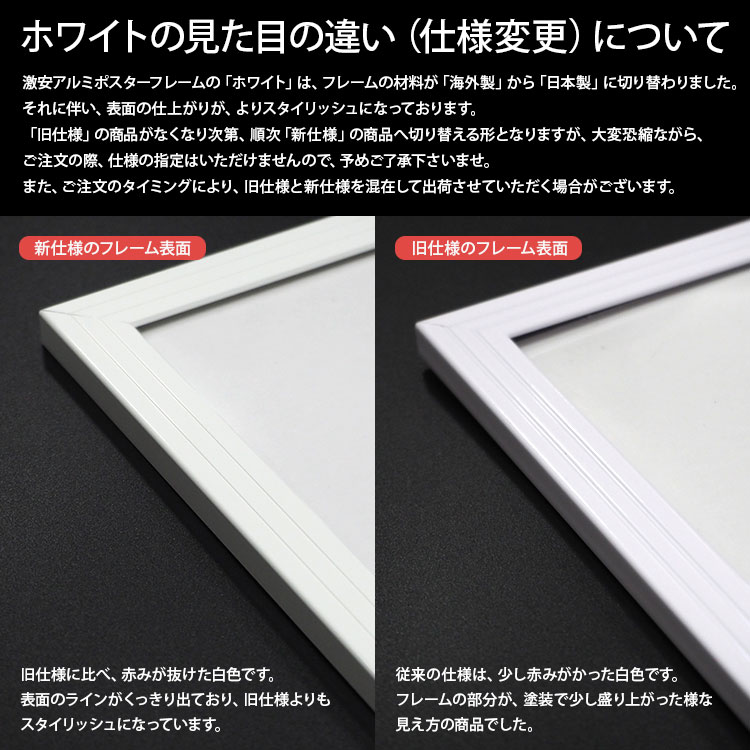 デッサン用額縁 アルミフレーム FW シルバー サイズ半切
