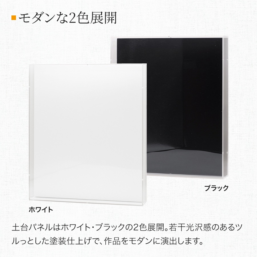 アクリルボックス 9988 F4（333×242mm） ブラック/ホワイト UVカット