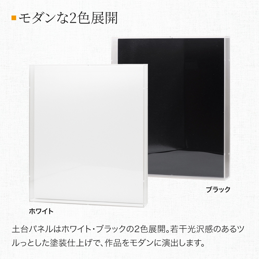 アクリルボックス 9988 S0（180×180mm） ブラック/ホワイト UVカットアクリル仕様 大額