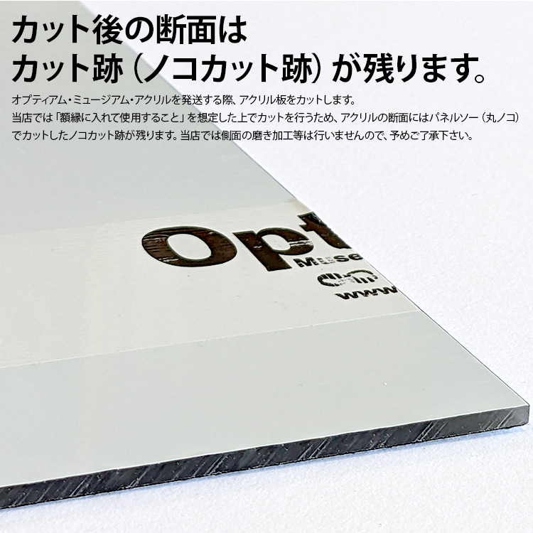 トゥルービュー オプティアム ミュージアム アクリル板（3mm厚）A3（420×297mm）用 UVカット率99％/透明アクリル/低反射アクリル/最高級アクリル