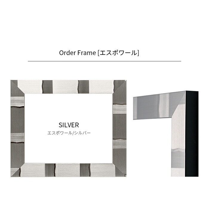 【作品サイズタテヨコ合計801～900mmまで】 オーダーフレーム エスポワール シルバー/ブラック/シャンパンゴールド 前面UVカットアクリル仕様 ※特注品につき注文後のキャンセル・返品交換不可