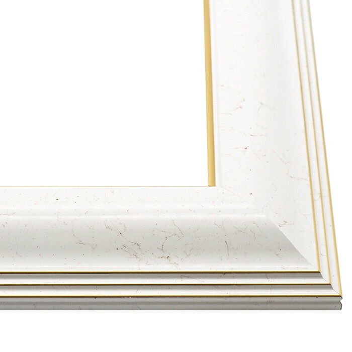油絵額縁 6013/ホワイト（WGF） P20号（727×530mm） 前面UVカットアクリル仕様 [dras_22] ※大型商品につき注文後のキャンセル・返品交換不可 [送料別商品]