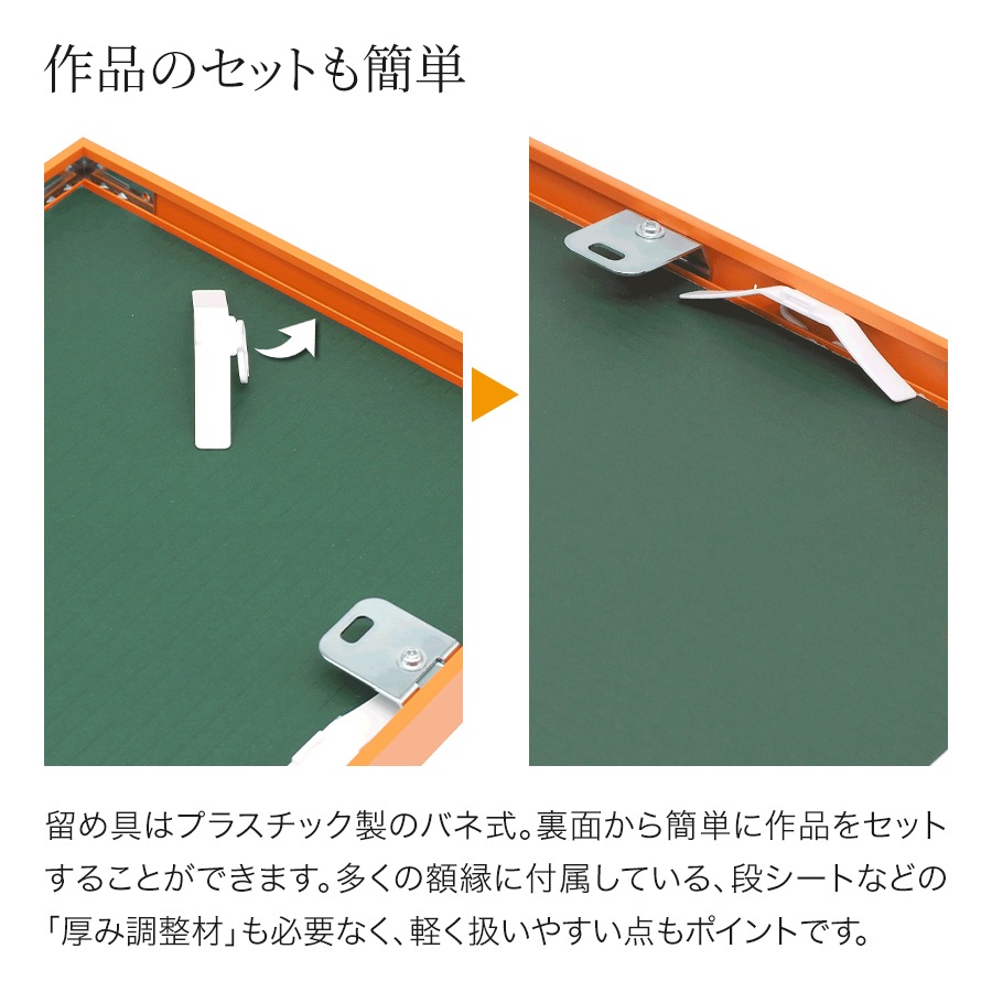 ラインフレーム 5020 B3（515×364mm） グリーン/ブルー/オレンジ/レッド/パープル 前面UVカットアクリル仕様 大額