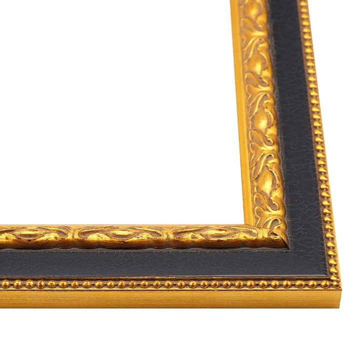 正方形額縁 9371黒/金 500角（500×500mm） 前面UVカットアクリル仕様