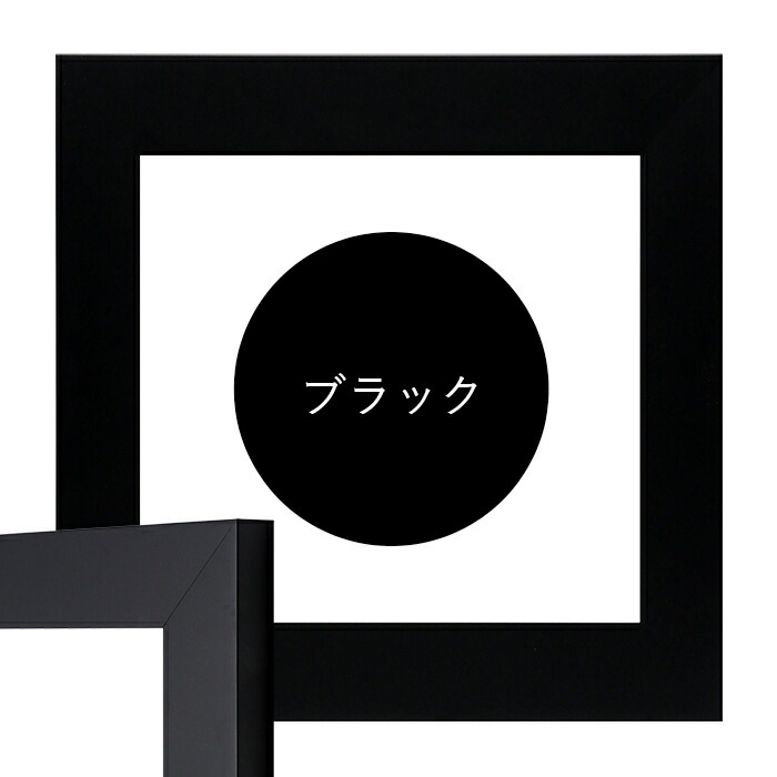 正方形額縁 LJ004 500角（500×500mm） ブラック（C-1058B）/ホワイト（C-1057W） 前面UVカットアクリル仕様 ラーソン・ジュール