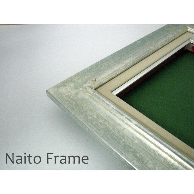 アウトレット】 【キズあり品】 油絵額縁 7717/シルバー P15号（652