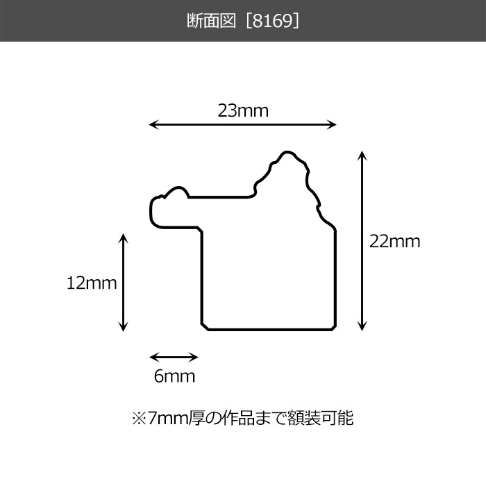 デッサン額縁 8169/シルバー 太子（379×288mm） 前面UVカットアクリル仕様