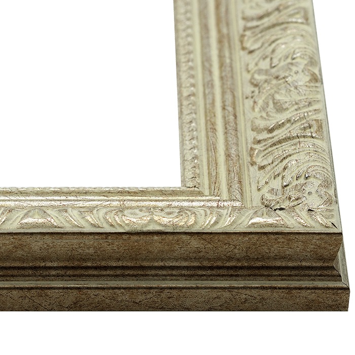 油絵額縁 8209/シルバー S15号（652×652mm） 前面UVカットアクリル仕様 [dras_29] ※大型商品につき注文後のキャンセル・返品交換不可 [送料別商品]