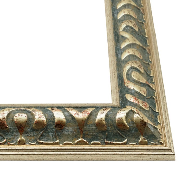 油絵額縁 9568/グリーン M12号（606×410mm） 前面UVカットアクリル仕様 [dras_26]