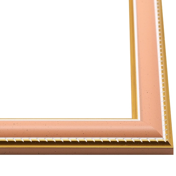 写真用額縁 9614/オレンジ パノラマ(254×89mm) 前面UVカットアクリル仕様 マット付き