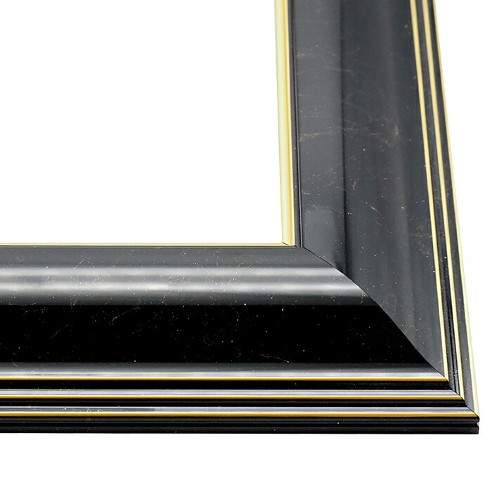 油絵額縁 6013/ブラック（BLF） S4号（333×333mm） 前面UVカットアクリル仕様 [dras_22]