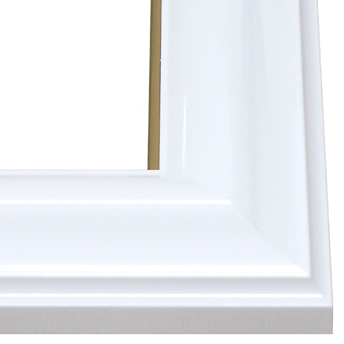 油絵額縁 681/白 P30号（910×652mm） 前面UVカットアクリル仕様 [dras_30] ※大型商品につき注文後のキャンセル・返品交換不可 [送料別商品]