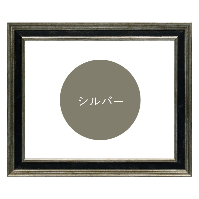 書道額 DS6769/シルバー 書道半切1/4（680×180mm） 前面UVカット