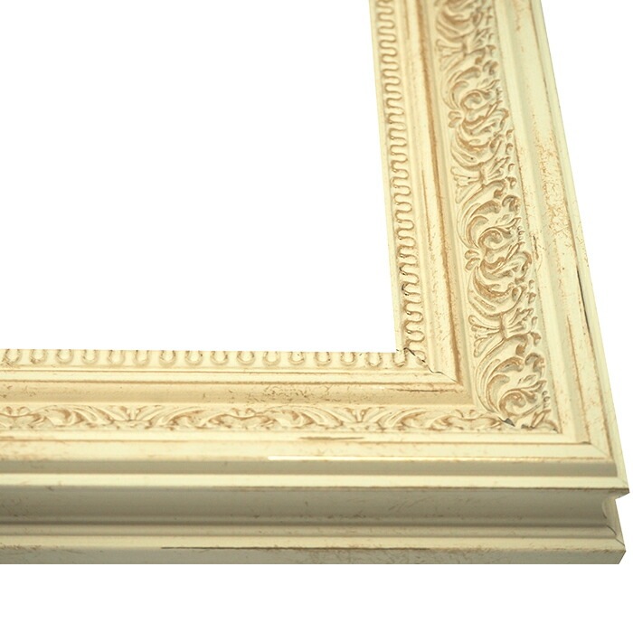 油絵額縁 8203/ホワイト P10号（530×410mm） 前面UVカットアクリル仕様 [dras_25]