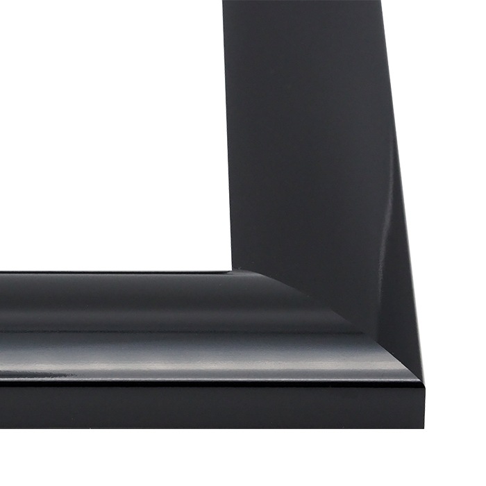 【キズ・ヘコミあり品】 油絵額縁 SF520/黒ツヤ有り M12号（606×410mm） 前面UVカットアクリル仕様 [dras_26]
