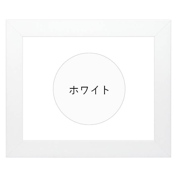 水彩額 5906/ホワイト 水彩F4（333×242mm） 前面UVカットアクリル仕様 マット付き