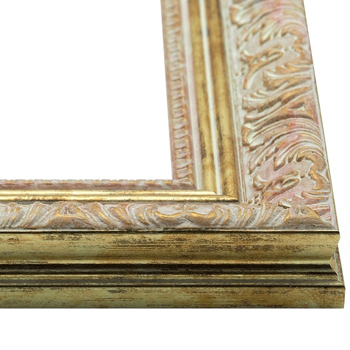 油絵額縁 8209/ホワイトゴールド F8号（455×380mm） 前面UVカットアクリル仕様 [dras_29]