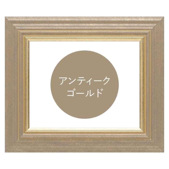デッサン額縁 8245/アンティークゴールド 大衣（509×394mm） 前面UVカットアクリル仕様