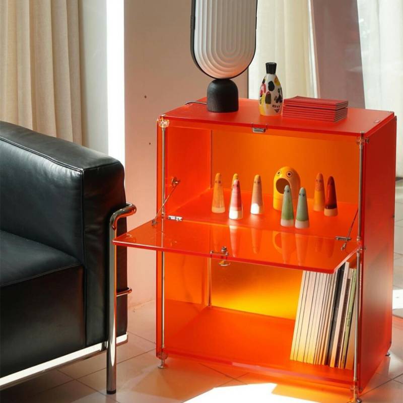 VeroMan カラーラック アクリル キャビネット ベッドサイドチェスト