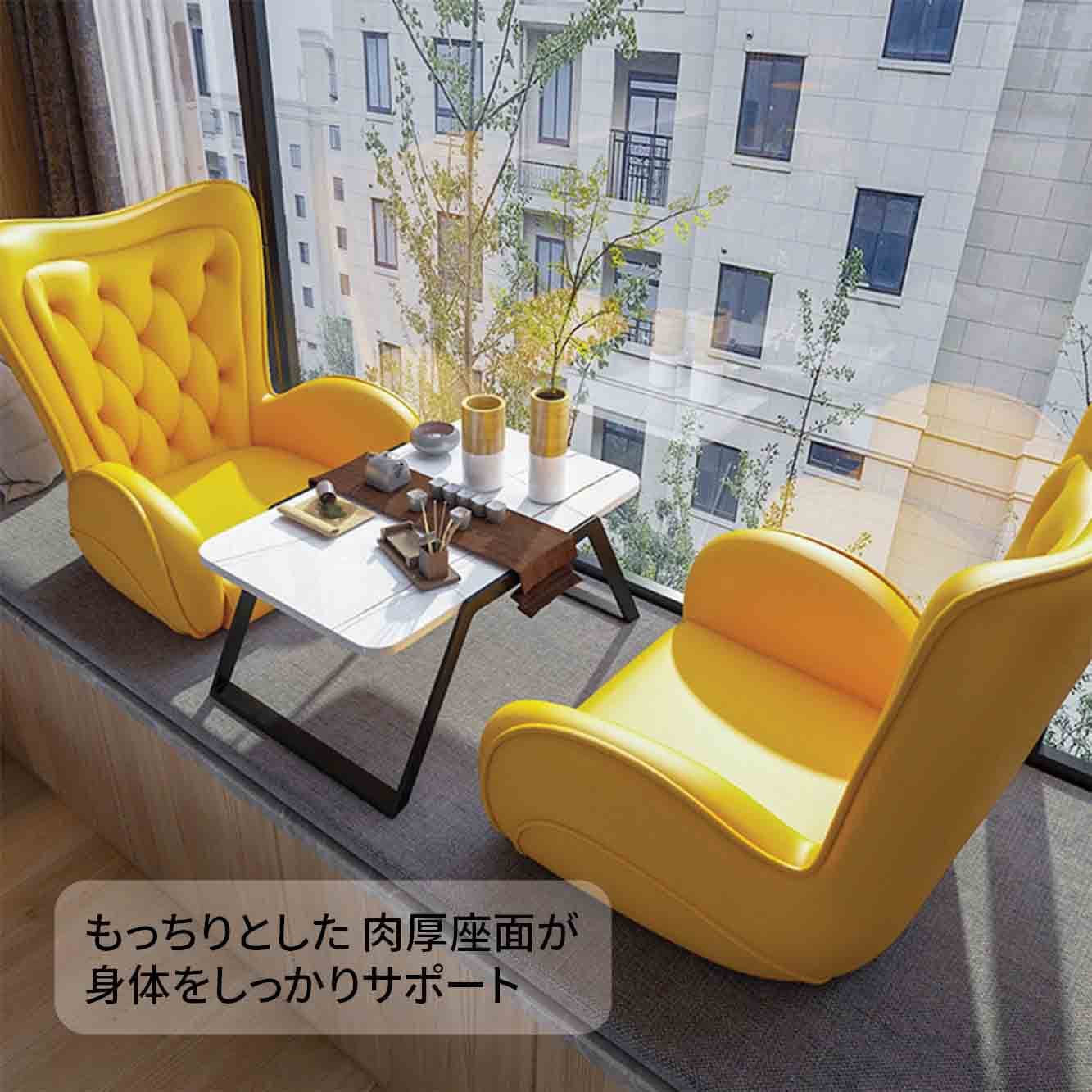 VeroMan 一人掛けソファ ソファ 黄色 腰掛け 王様の椅子 イエロー 座椅
