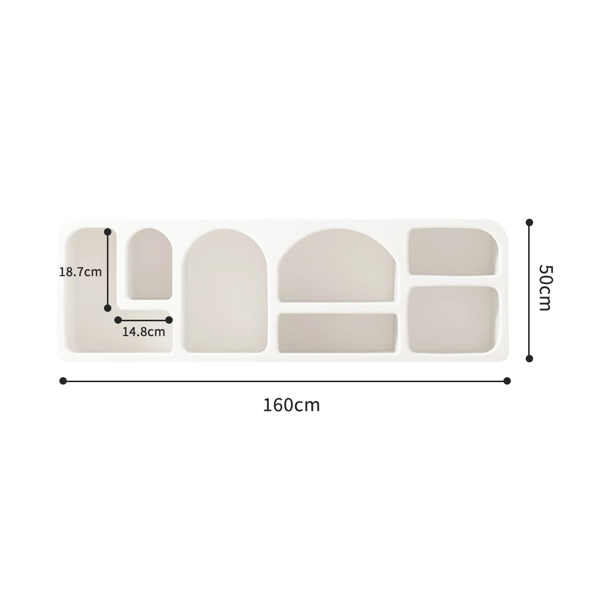 VeroManシェルフホワイト白収納ラックディスプレイ横置き棚キャビネットシンプルデザイン韓国インテリア