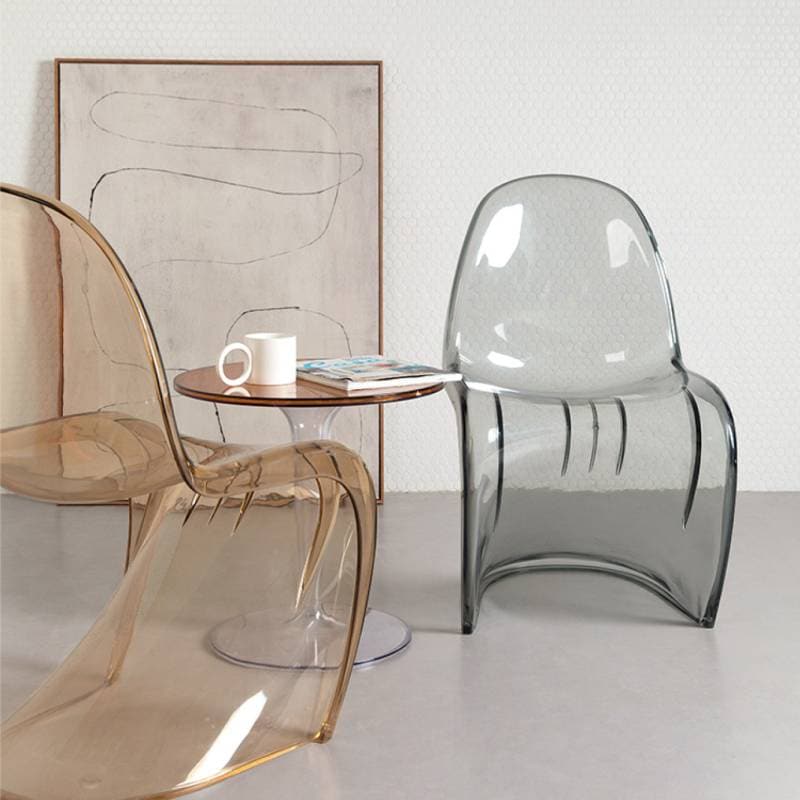 VeroMan クリア椅子 透明 チェア 一体成型 デザイナーズチェア