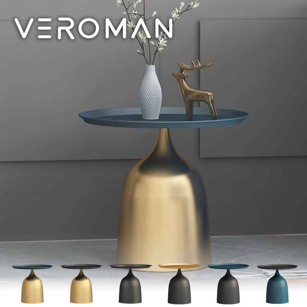 [ロータイプ] VeroMan コンソールテーブル コーヒーテーブル ミニ ベッドサイド リビング センター テーブル 円形 丸型 韓国インテリア [高さ48cm×直径40cm]