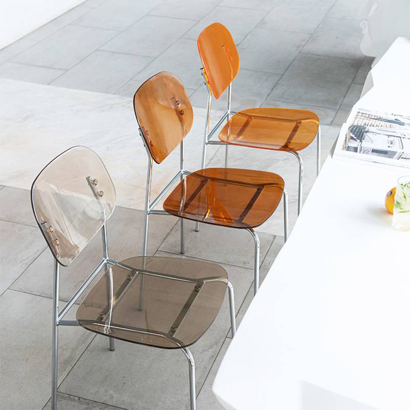 VeroMan 透き通る美しさが際立つ クリアチェア 透明 スケルトン