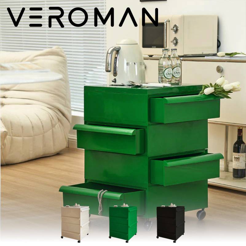 VeroMan すっきり整う収納ラック カラートロリー サイドキャビネット