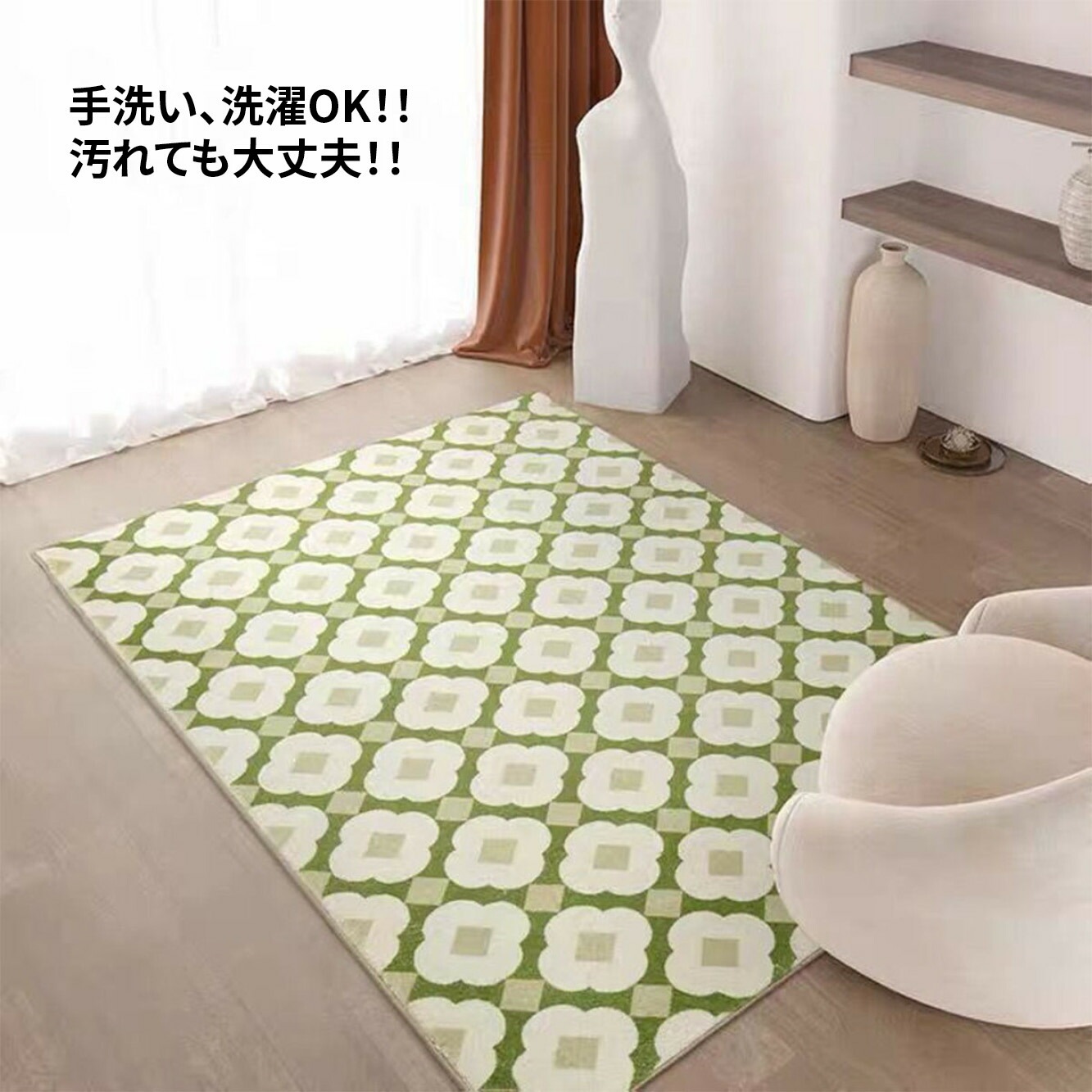 DDP オリジナル 立体フラワー柄ミニラグ カーペット 韓国 カラフル ZARA HOME - DDP オリジナル 立体フラワー柄ミニラグ カーペット 韓国